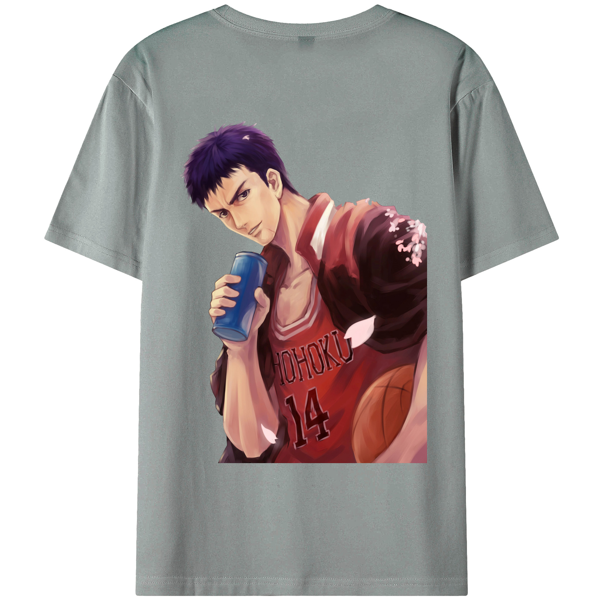 （画像用） SLAM DUNK／スラムダンク 綿100％ メンズ半袖Tシャツ（バックプリント） 通気性